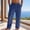 Navy, variant on FengLS Men's Casual Cotton Pants Fashionable Solid Color Trousers with Side Pockets Summer Relaxed Wide Leg Beach Pants Elastic Waist Sweatpants