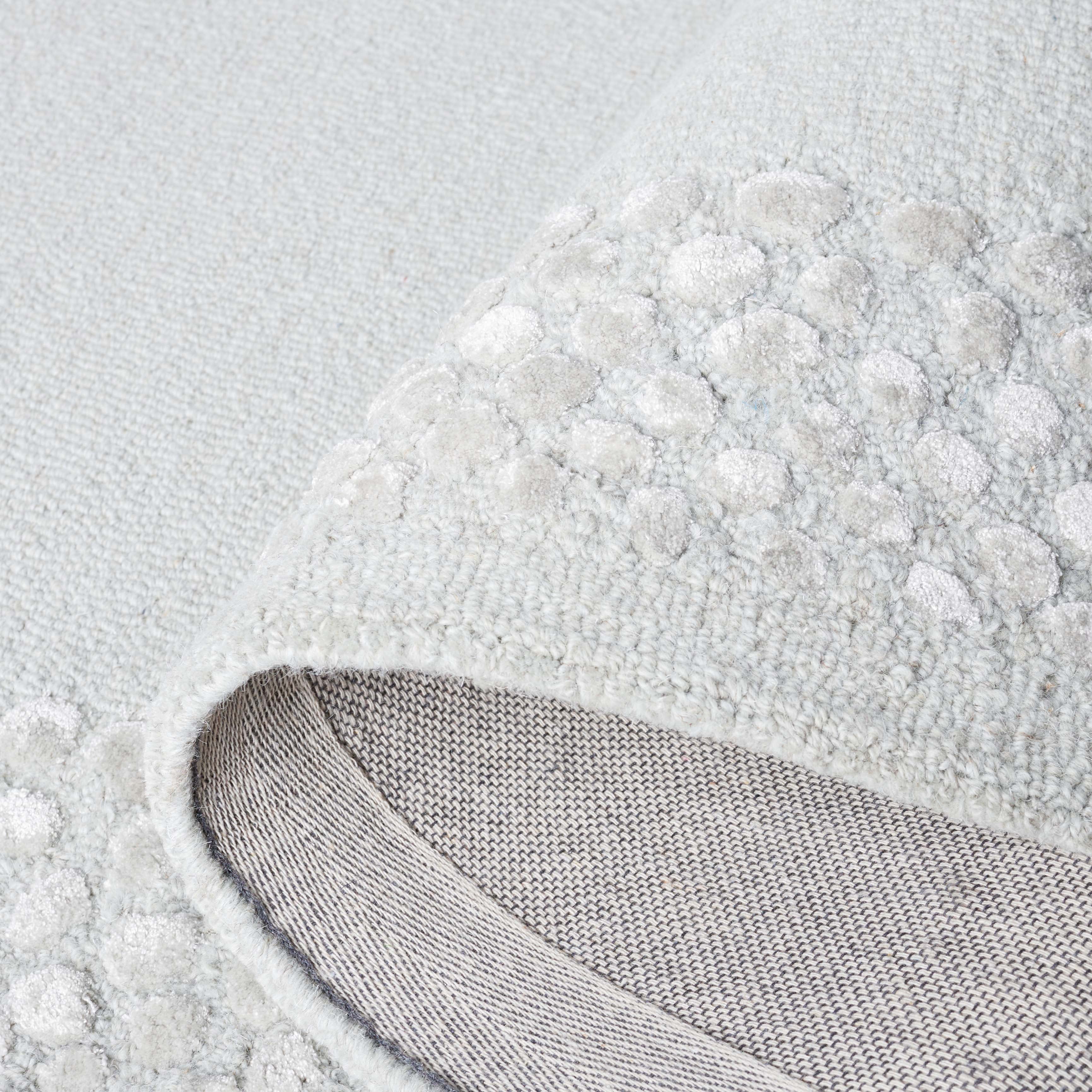 SAFAVIEH Glamour Elfrida Bordered Area Rug, Light Grey, 6' x 6' Square