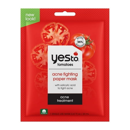 Yes To Tomatoes Acne Fighting Paper Mask, 1 count, 0.67 fl oz