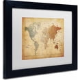 thumbnail image 2 of Trademark Fine Art "Time Zones Map of the World" Canvas Art by Michael Tompsett, White Matte, Black Frame, 2 of 4