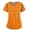 05-Orange, variant on Pattern Scrubs For Women，Plus Size Women'S Halloween Pumpkin-Headed Bat Printed Scrub Tops V-Neck Fun T Shirts Nurse Uniform Tee With Pockets，Khaki，Xxxxl
