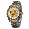 thumbnail image 2 of Reloj mecánico automático tallado retro hueco informal de moda para hombres de estilo europeo y americano, 2 of 5