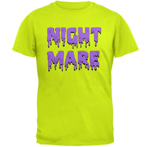 Halloween Nightmare Horror Purple Dripping Text Mens T Shirt