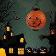 thumbnail image 4 of ZAXARRA Halloween Paper Lantern LED Lights Pumpkin / Spider / Castle / Skull / Bat Print Room Decoration, 4 of 8