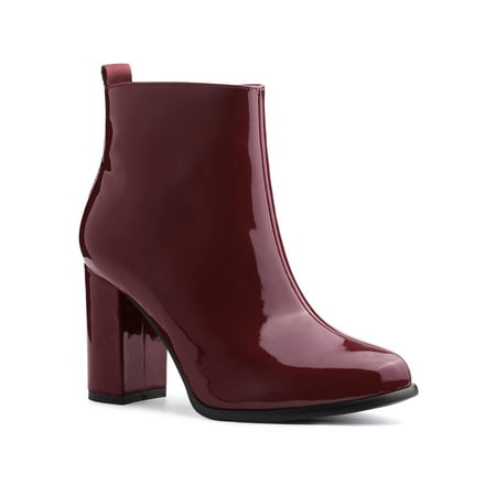 

Allegra K Women s Round Toe Zip Chunky High Heels Ankle Boots