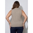 thumbnail image 2 of Jessica London Women's Plus Size Sleeveless Pullover Polo Sweater, 2 of 3