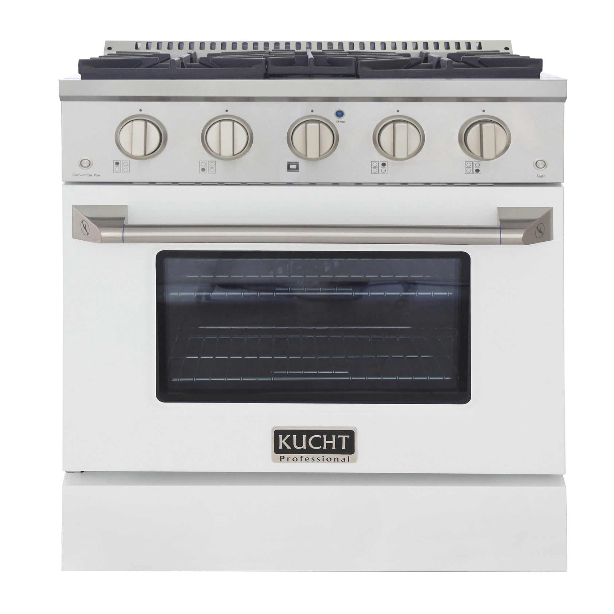 30 in. 4.2 cu. ft. Dual Fuel Range Propane Gas Sealed Burners in White.