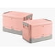 thumbnail image 1 of Caja Almacenamiento Plegable 2pzs Organizador Hogar Con Tapa Modelo Rosa, 1 of 4