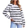 thumbnail image 3 of Tranfacy Longues Chemises à Manches pour Femmes, Chemises pour Femmes, Haut à Manches Longues pour Femmes Imprimé à Col en V avec Manches Raglan, Chandail Décontracté pour Tenues de Mode Automnales Quotidiennes, 3 of 5