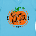 thumbnail image 4 of Inktastic Happy Fall Y'all Pumpkin Women's V-Neck T-Shirt, 4 of 5