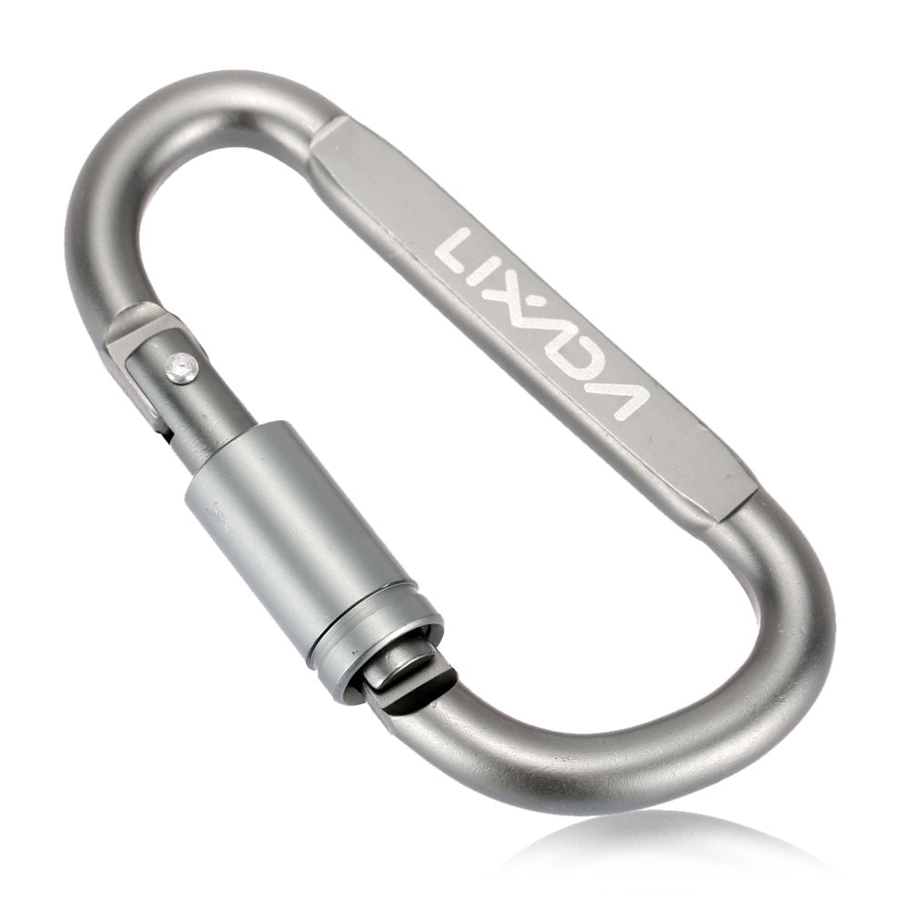 Aluminum D-Ring Hook Carabiner Lock Clip Keychain Snap Climbing Buckle Bag Screw 