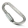 thumbnail image 2 of Aluminum Alloy D-ring Locking Carabiner Screw Lock Hanging Hook Buckle Keychain for Outdoor Camping Hiking, 2 of 7