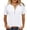 *White, variant on VBVC No Boundarie Women's Plus Color Block T-Shirts,Ladies Button-Down Basic Tees,V-Neck Short Sleeve Tops For Women,Brown,S-5XL