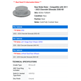 thumbnail image 2 of Rear Brake Rotor - Compatible with 2011 - 2023 Chevy Silverado 3500 HD 2012 2013 2014 2015 2016 2017 2018 2019 2020 2021 2022, 2 of 2