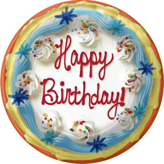 Frosted Cake Dinner Plates - Party Supplies