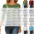 thumbnail image 3 of Women's Solid Color 3/4 Sleeve Boat Neck T Shirts Slim Fit Tight Basics Top Casual Comfy Tops Purple, 3 of 7