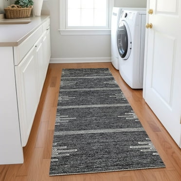 Addison Rugs Chantille Indoor/Outdoor Transitional Modern Charcoal Washable Runner Rug, 2'3" x 7'6"