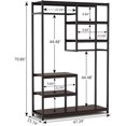 thumbnail image 3 of Tribesigns Free-standing Closet Organzier, Double Hanging Rod Clothes Garment Racks with Storage Shelvels, 3 of 5
