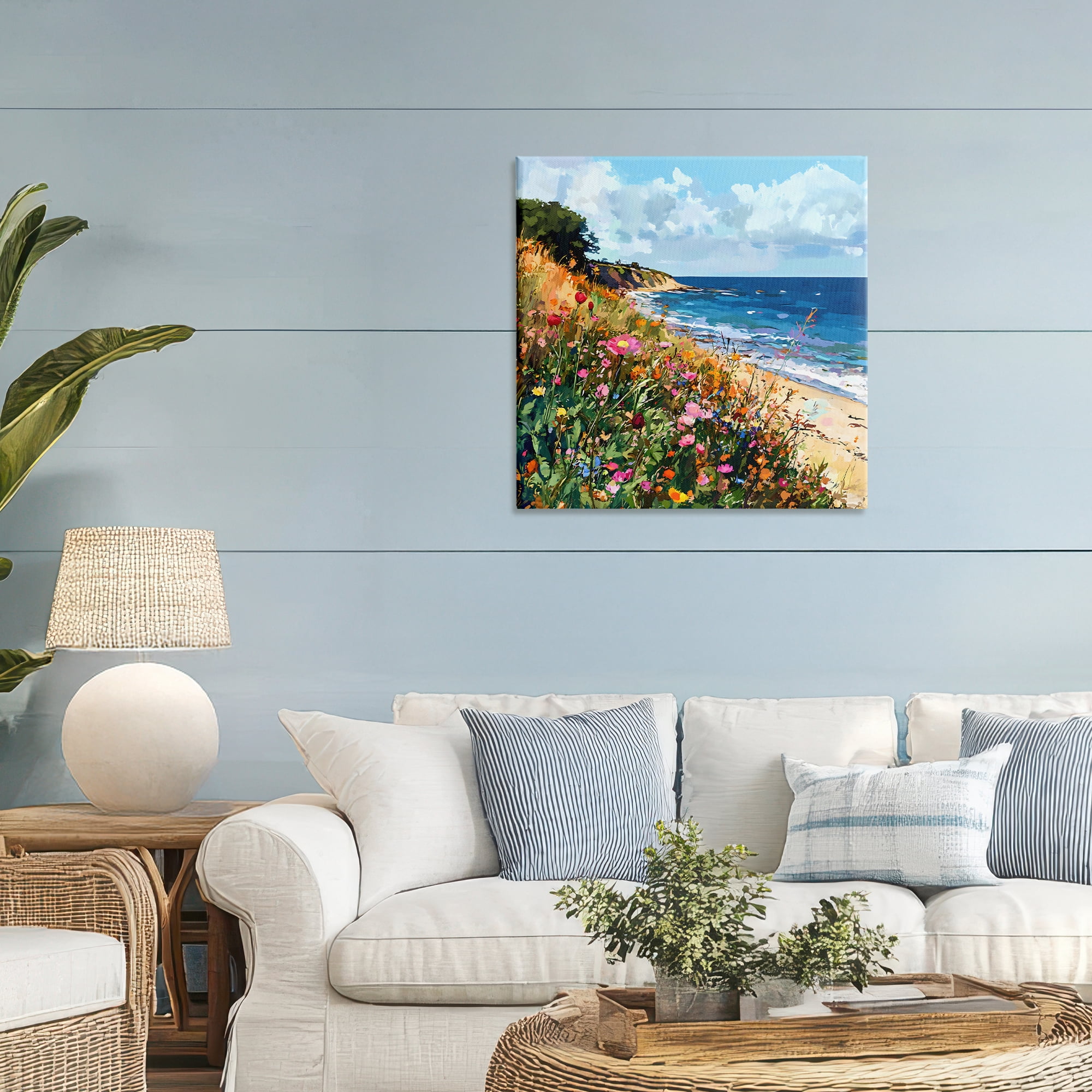 Stupell Industries Enchanted Oceanside Meadow Canvas Wall Art, design by Creative Studio