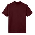 thumbnail image 5 of Men's T Shirt Short Sleeved Roll Neck Shirt Summer Basic Shirt Roll Neck Undershirt Athletic Gym Running Lightweight Performance Tee Top XL Wine Men's Short Sleeved T Shirt, 5 of 5