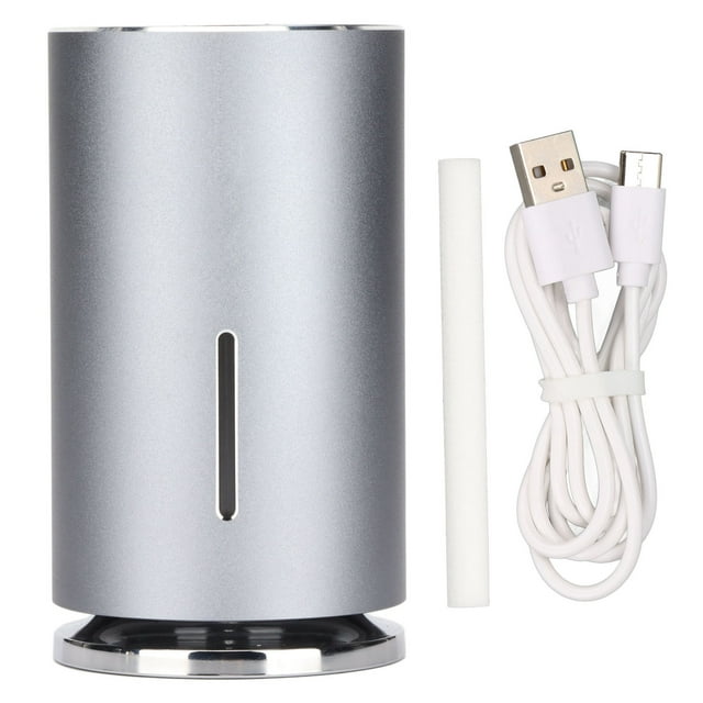 Dispensador de alcohol automático sin contacto, esterilizador y desinfectante en aerosol con cable de carga para casa, oficina, restaurante, hotel, gris