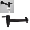 thumbnail image 4 of M Buder Grifo de Agua Fría de Pared G1/2 Acero Inoxidable 304 Negro para Lavadora (22 cm), 4 of 9