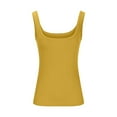 thumbnail image 6 of Yellow Women's Tanks, Plus Size Going Out Tops For Women Ribbed Tank Tops Sleeveless Slim Shirts Solid Color Undershirt,Women's Tanks & Camis L, 6 of 6