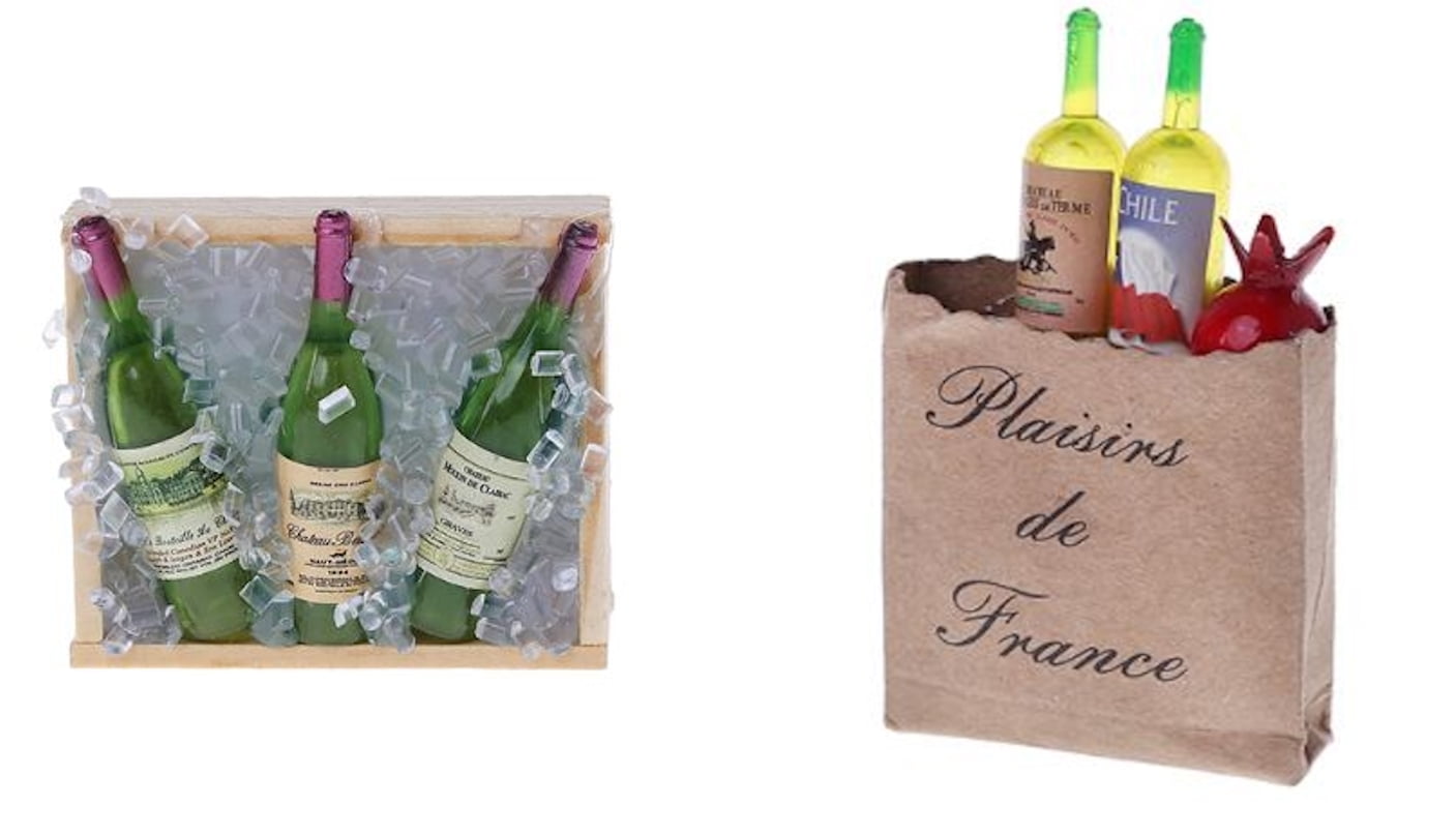 Wine Bottles in a Crate decorative  Magnet 