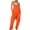 Orange, variant on Babysbule Womens Overall Jumpsuit Pants Fashion Women Casual Cold Shoulder Suspender Wide Pocket Leg Pant