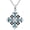 01-Jerusalem Cross, variant on Flower of Life Necklace 925 Sterling Silver Turquoise Flower of Life Pendant Jewelry for Women