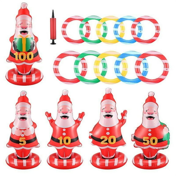 1set Inflatable Santa Claus Ring Toss