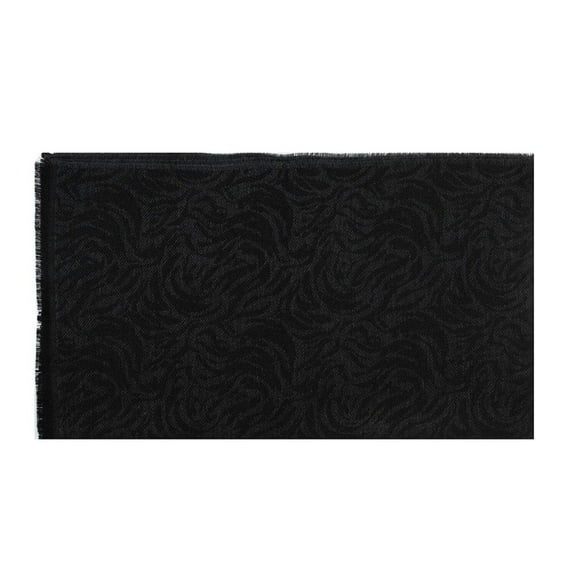 Lanvin Women's Wool Jacquard Tonal Animal Print Scarf Black