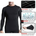 thumbnail image 7 of LANBAOSI Men's Compression Shirts Long Sleeve Cool Dry Workout Undershirt, 3 Pack, Size S, 7 of 7