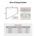 thumbnail image 6 of Pink Striped Swag Valances for Windows, Multicolor Grey White Horizontal Stripes Rod Pocket Sheer Valances for Large Windows, Swag Toppers Light Filtering for Kitchen Living Room 2 Panels 36''x63'', 6 of 6