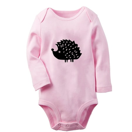 

I m Coming Funny Rompers Newborn Baby Unisex Bodysuits Infant Animal Hedgehog Jumpsuits Toddler 0-12 Months Kids Long Sleeves Oufits (Pink 6-12 Months)
