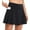 Black, variant on Midi Skirt Women Tennis Skirts Inner Shorts Elastic Sports Golf Skorts With Pockets Blue