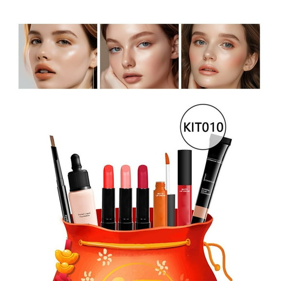 Cosmetics Set Lipstick Beauty Tools Lipstick for Women Eye Shadow Lipstick Lipgloss Concealer New Lip Liners Product Lip Liner 80ml 8PCS