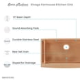 thumbnail image 5 of Rivage 36 x 21 Stainless Steel, Single Basin, Farmhouse Kitchen Sink with Apron in Rose Gold, 5 of 9