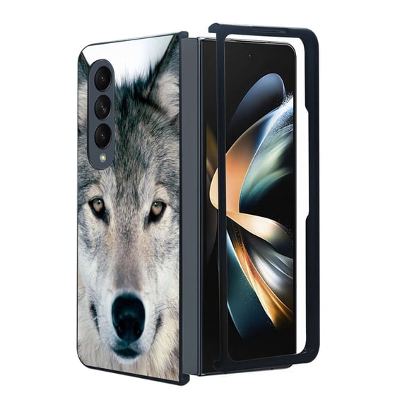 ANJ  Protective Snap-On Design Printed Case Compatible with Samsung Galaxy Z Fold 4 - Grey Wolf