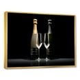 thumbnail image 2 of Designart "Black And White Champagne Dichotomy" Champagne Floater Framed Canvas Prints, 2 of 5