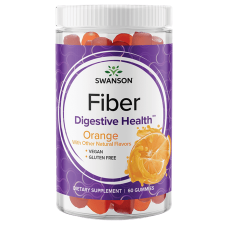 Swanson Fiber Gummies - Orange 60 Gummies