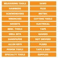 thumbnail image 1 of Toolbox Organizational Magnetic Labels by DCM Solutions (Orange, 0.75"H x 4.5"W), 1 of 2