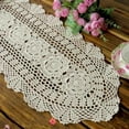 thumbnail image 4 of Aonity Carpet 30*60Cm， Vintage Charm Handmade Crochet Lace Table Runner Elegant Hollow Design for Dining Table Placemats and Home Decor a of Timeless to Your Interior, 4 of 8