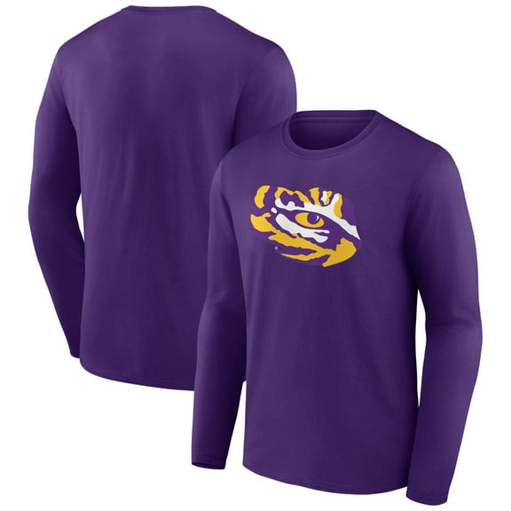 Men's Purple LSU Tigers Logo Long Sleeve T-Shirt