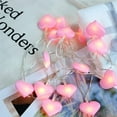 thumbnail image 2 of LED String Light Heart Shape Strip Lamp Romantic Hanging Decor for Party Wedding Anniversary, 6 Meters, 2 of 7