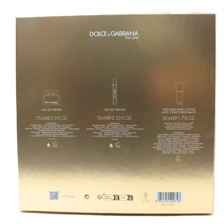 The One by Dolce and Gabbana for Women - 3 Pc Gift Set 2.5oz EDP