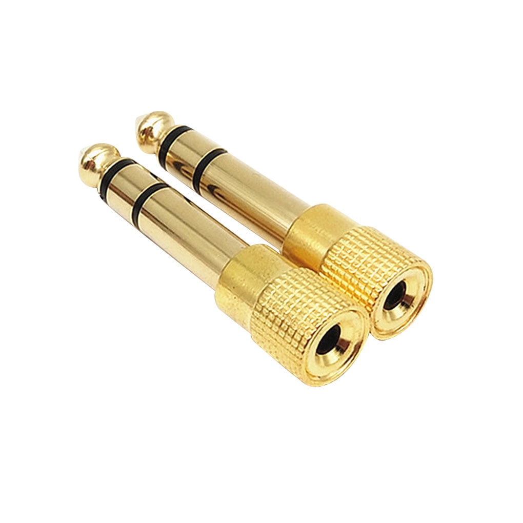 TureClos 2pcs 6.5 to 3.5mm Audio Adapter Male to Female Headset