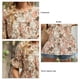 thumbnail image 5 of Blusa informal color caqui con mangas cortas y cuello redondo para mujer, camisa con volantes florales XXL, 5 of 6