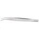 thumbnail image 5 of 5.9" Long Silver Tone Bent Curved Tip Tweezers Forceps Plier Hand Tool, 5 of 5
