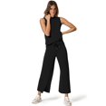 thumbnail image 2 of Set de dos piezas SAMPEEL para mujer Lounge Summer Black S, 2 of 6